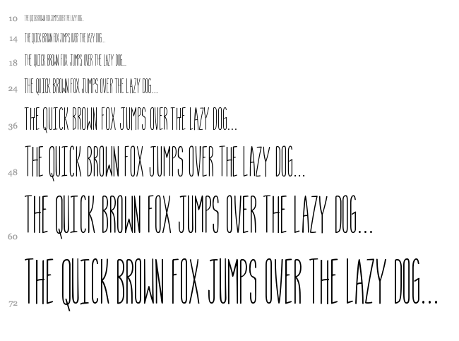 Slim Chef font waterfall